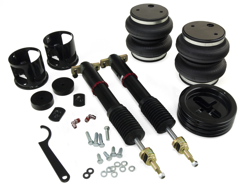 Ford Mustang Suspension Lift Kit - Rear - Air Lift - Air Lift Performance with 30-level damping adjustable monotube shocks - Black with Bright Red Accents - `15-`18